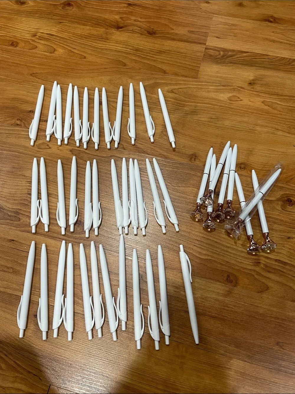 White Ballpoint Pens - Bulk Party Supplies— engagement ring pens.